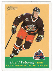 David Vyborny - Columbus Blue Jackets (NHL Hockey Card) 2001-02 Topps Heritage # 105 Mint