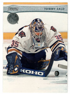 Tommy Salo - Edmonton Oilers (NHL Hockey Card) 2001-02 Topps Stadium Club # 26 Mint