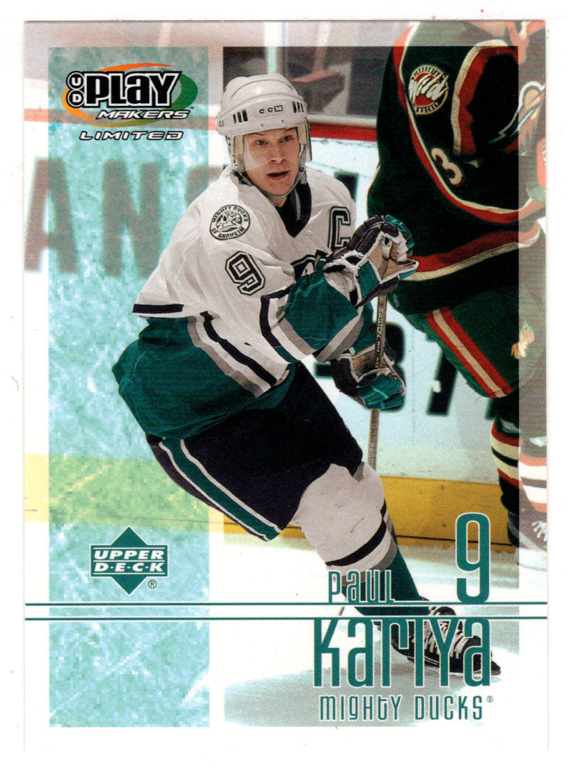 Paul Kariya - Anaheim Ducks (NHL Hockey Card) 2001-02 Upper Deck Playmakers # 3 Mint