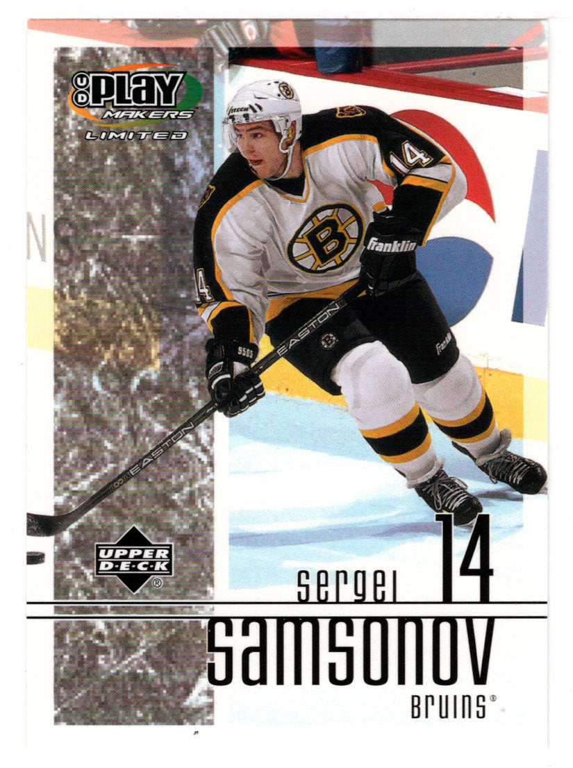 Sergei Samsonov - Boston Bruins (NHL Hockey Card) 2001-02 Upper Deck Playmakers # 7 Mint