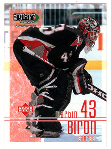 Martin Biron - Buffalo Sabres (NHL Hockey Card) 2001-02 Upper Deck Playmakers # 13 Mint