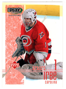 Arturs Irbe - Carolina Hurricanes (NHL Hockey Card) 2001-02 Upper Deck Playmakers # 19 Mint