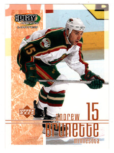 Andrew Brunette - Minnesota Wild (NHL Hockey Card) 2001-02 Upper Deck Playmakers # 51 Mint