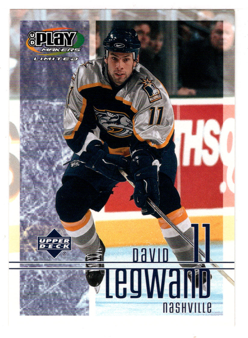 David Legwand - Nashville Predators (NHL Hockey Card) 2001-02 Upper Deck Playmakers # 55 Mint