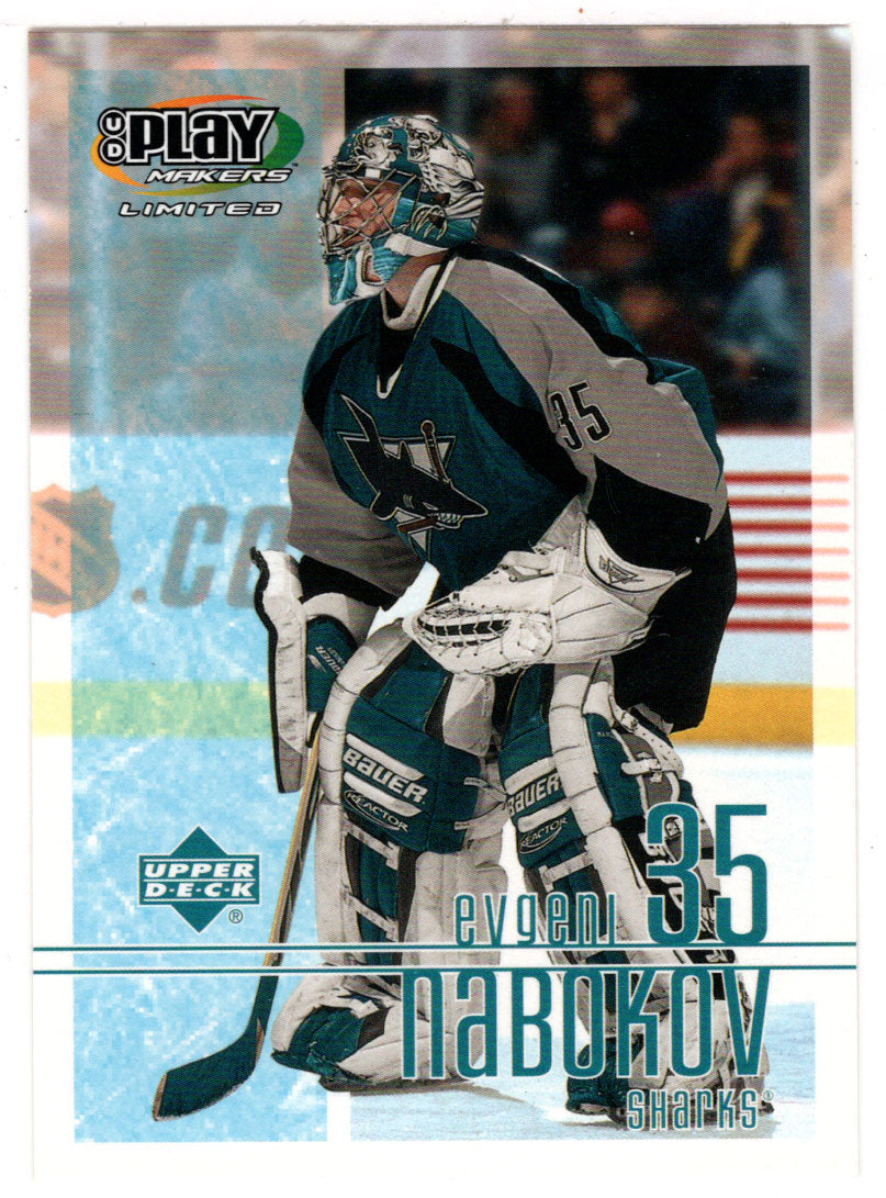 Evgeni Nabokov - San Jose Sharks (NHL Hockey Card) 2001-02 Upper Deck Playmakers # 83 Mint