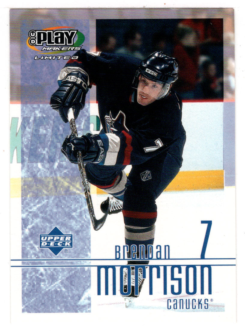 Brendan Morrison - Vancouver Canucks (NHL Hockey Card) 2001-02 Upper Deck Playmakers # 95 Mint