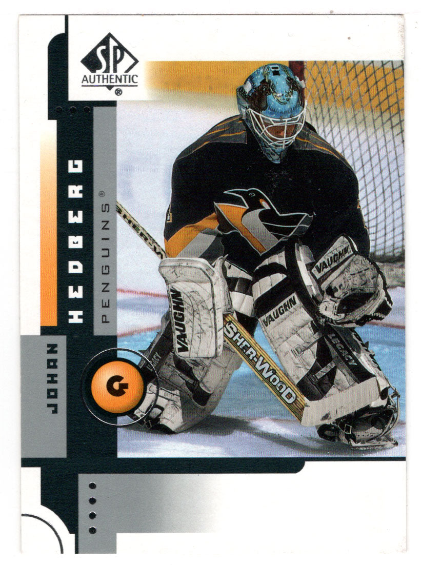 Johan Hedberg - Pittsburgh Penguins (NHL Hockey Card) 2001-02 Upper Deck SP Authentic # 70 Mint