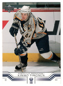 Kimmo Timonen - Nashville Predators (NHL Hockey Card) 2001-02 Upper Deck # 100 Mint