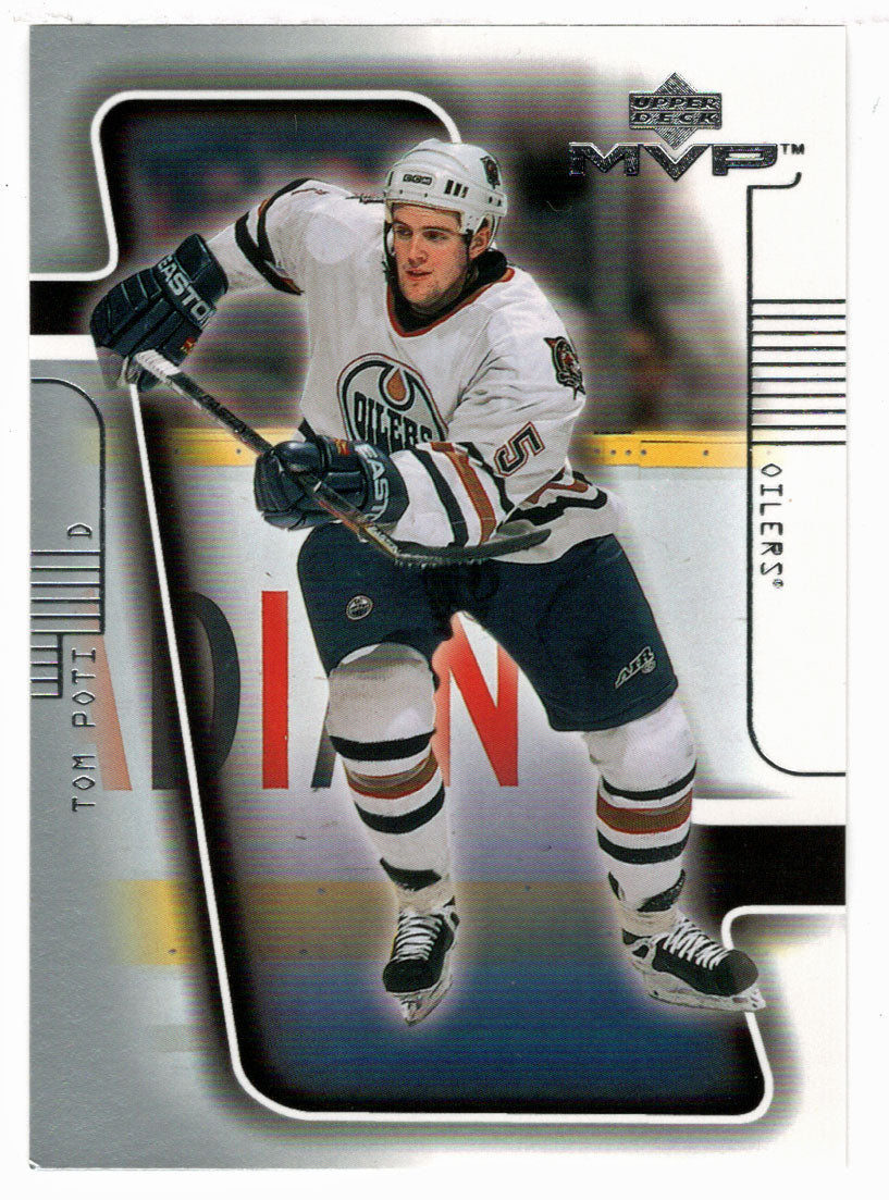 Tom Poti - Edmonton Oilers (NHL Hockey Card) 2001-02 Upper Deck MVP # 74 Mint