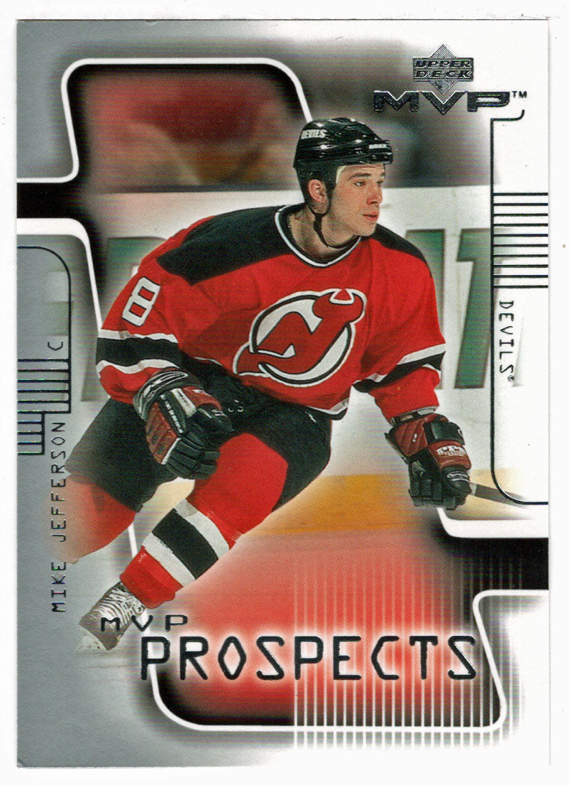 Mike Jefferson RC - New Jersey Devils - MVP Prospects (NHL Hockey Card) 2001-02 Upper Deck MVP # 206 Mint