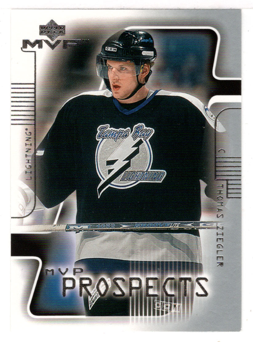 Thomas Ziegler RC - Tampa Bay Lightning - MVP Prospects (NHL Hockey Card) 2001-02 Upper Deck MVP # 217 Mint