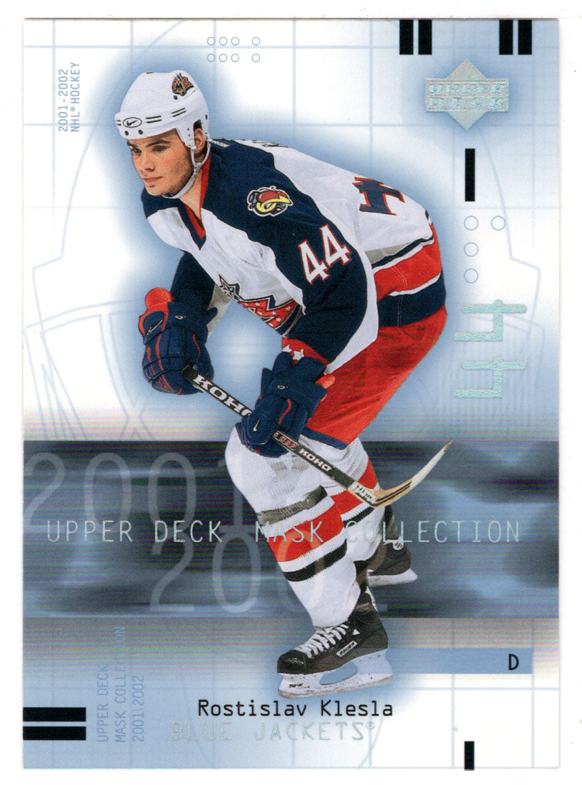 Rostislav Klesla - Columbus Blue Jackets (NHL Hockey Card) 2001-02 Upper Deck Mask Collection # 27 Mint