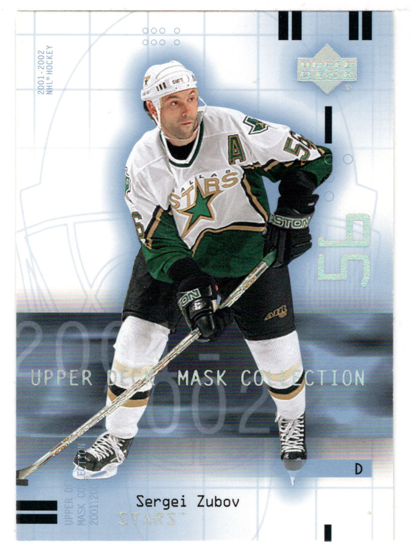 Sergei Zubov - Dallas Stars (NHL Hockey Card) 2001-02 Upper Deck Mask Collection # 31 Mint