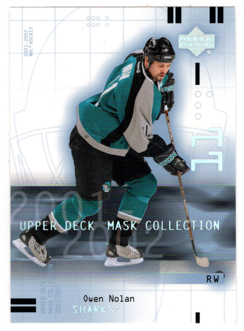 Owen Nolan - San Jose Sharks (NHL Hockey Card) 2001-02 Upper Deck Mask Collection # 81 Mint