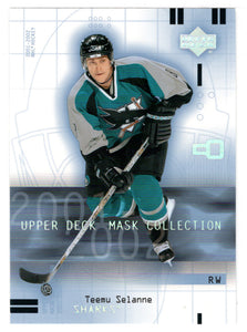 Teemu Selanne - San Jose Sharks (NHL Hockey Card) 2001-02 Upper Deck Mask Collection # 82 Mint