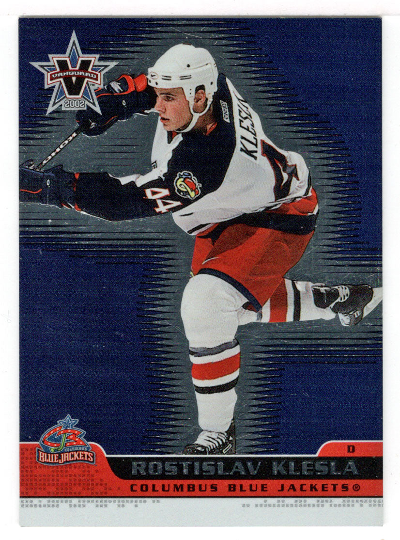 Rostislav Klesla - Columbus Blue Jackets (NHL Hockey Card) 2001-02 Pacific Vanguard # 29 Mint