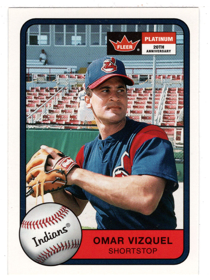 Omar Vizquel - Cleveland Indians (MLB Baseball Card) 2001 Fleer Platinum # 182 Mint