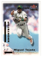 Miguel Tejada - Oakland Athletics (MLB Baseball Card) 2001 Fleer Triple Crown # 73 Mint