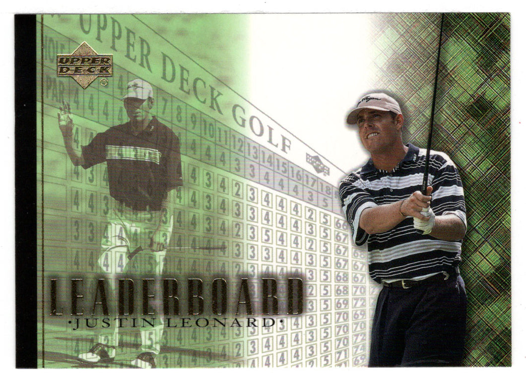 Justin Leonard - Leader Board (PGA Golf Card) 2001 Upper Deck Golf # 94 Mint