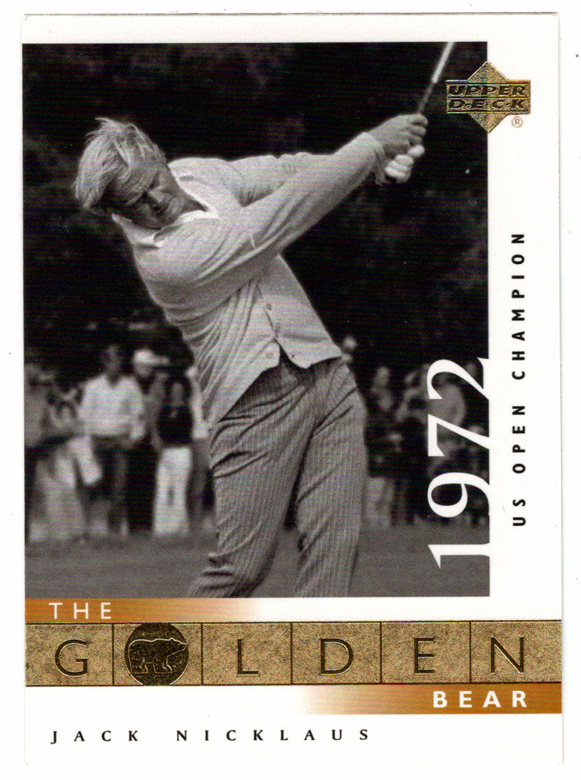Jack Nicklaus - 1972 US Open (PGA Golf Card) 2001 Upper Deck Golf # 116 Mint