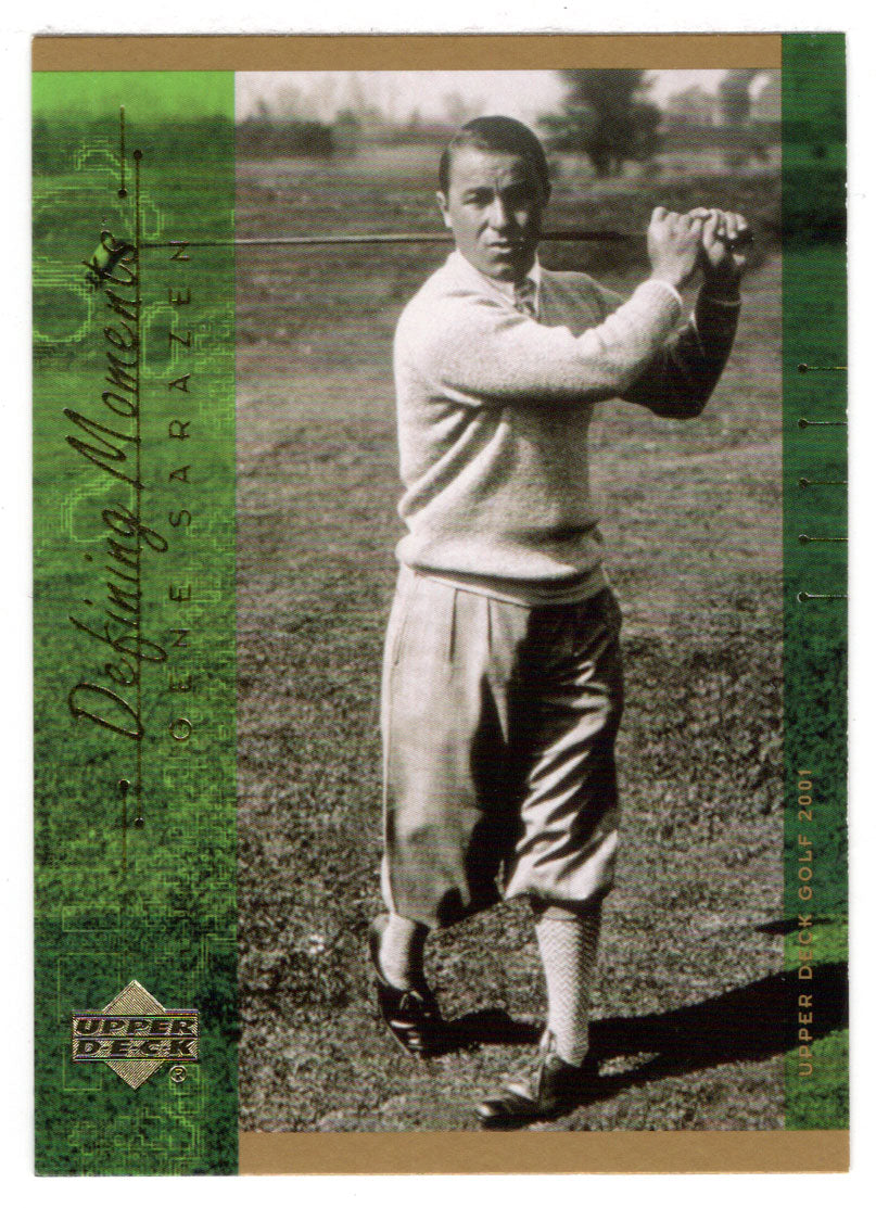 Gene Sarazen - Defining Moments (PGA Golf Card) 2001 Upper Deck Golf # 125 Mint