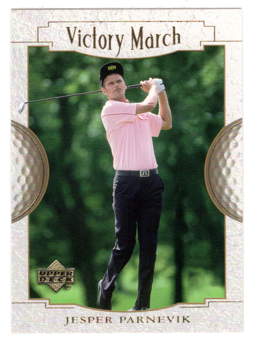 Jesper Parnevik - Victory March (PGA Golf Card) 2001 Upper Deck Golf # 153 Mint