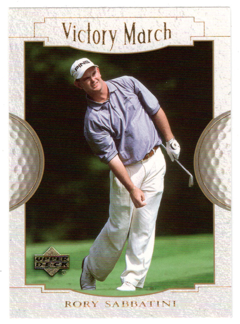 Rory Sabbatini - Victory March (PGA Golf Card) 2001 Upper Deck Golf # 162 Mint