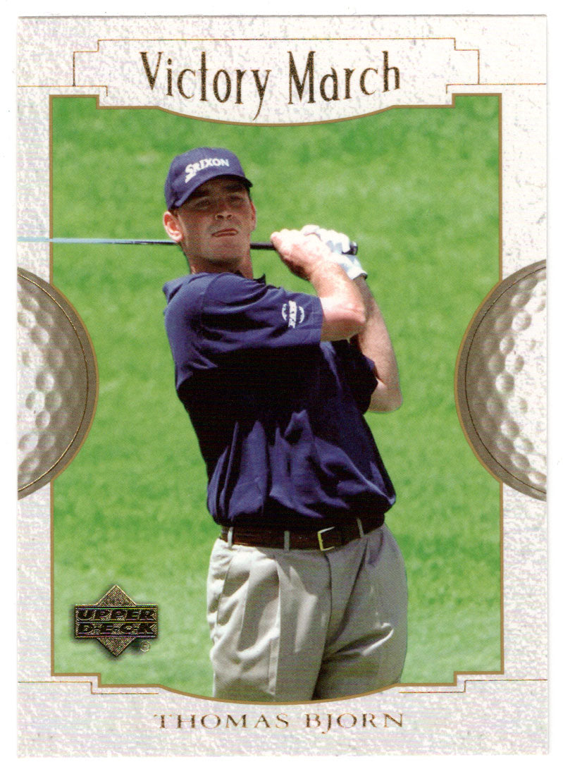 Thomas Bjorn - Victory March (PGA Golf Card) 2001 Upper Deck Golf # 170 Mint