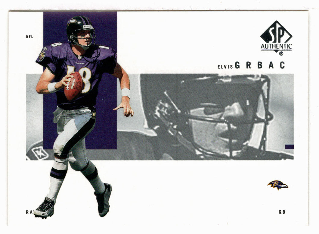 Elvis Grbac - Baltimore Ravens (NFL Football Card) 2001 Upper Deck SP Authentic # 8 Mint