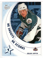 Brian Leetch - New York Rangers - He Shoots He Scores (NHL Hockey Card) 2002-03 Be A Player All-Star Edition # NNO Mint