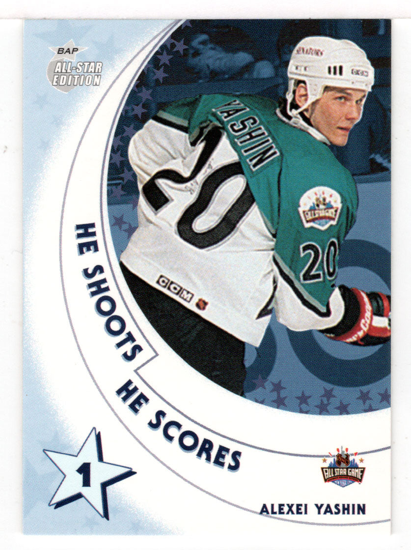 Alexei Yashin - Ottawa - He Shoots He Scores (NHL Hockey Card) 2002-03 Be A Player All-Star Edition # NNO Mint