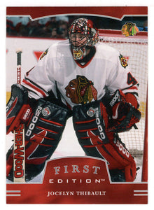 Jocelyn Thibault - Chicago Blackhawks (NHL Hockey Card) 2002-03 Be A Player First Edition # 14 Mint