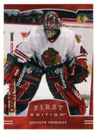 Jocelyn Thibault - Chicago Blackhawks (NHL Hockey Card) 2002-03 Be A Player First Edition # 14 Mint