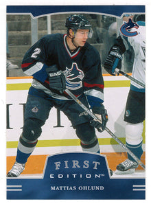Mattias Ohlund - Vancouver Canucks (NHL Hockey Card) 2002-03 Be A Player First Edition # 44 Mint