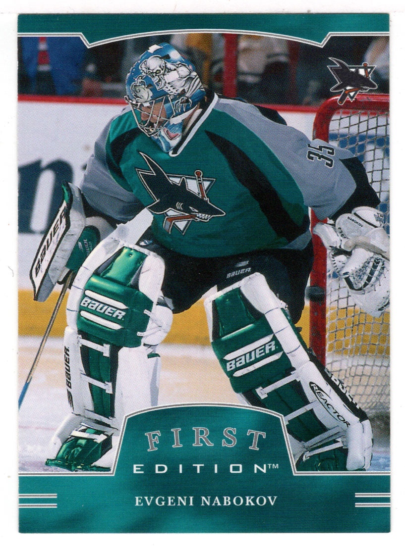 Evgeni Nabokov - San Jose Sharks (NHL Hockey Card) 2002-03 Be A Player First Edition # 72 Mint