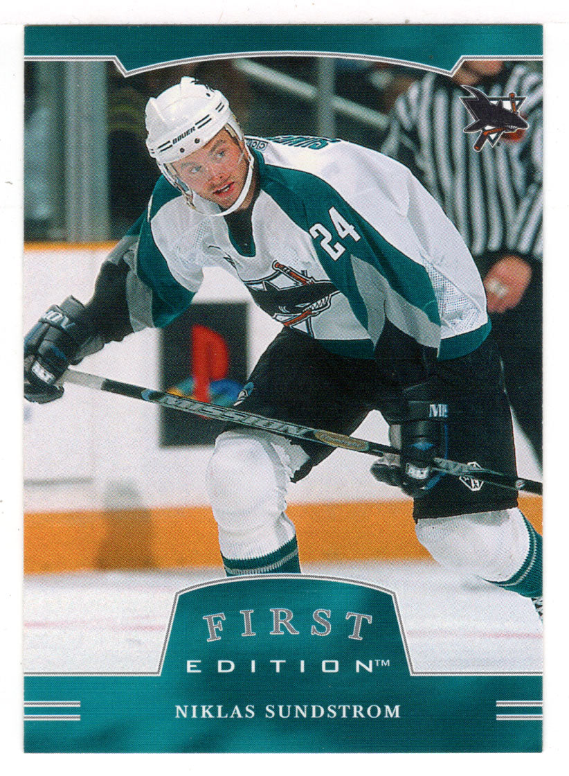 Niklas Sundstrom - San Jose Sharks (NHL Hockey Card) 2002-03 Be A Player First Edition # 77 Mint