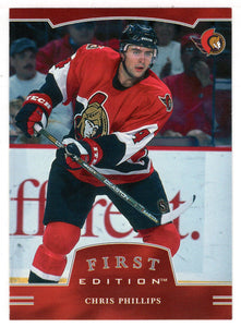 Chris Phillips - Ottawa Senators (NHL Hockey Card) 2002-03 Be A Player First Edition # 100 Mint