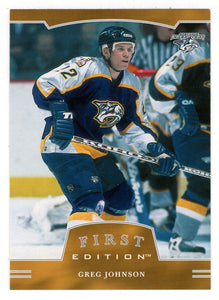 Greg Johnson - Nashville Predators (NHL Hockey Card) 2002-03 Be A Player First Edition # 174 Mint