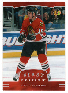 Matt Henderson RC - Chicago Blackhawks (NHL Hockey Card) 2002-03 Be A Player First Edition # 215 Mint