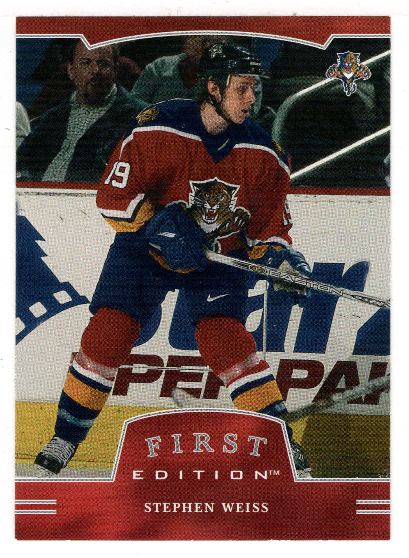 Stephen Weiss - Florida Panthers (NHL Hockey Card) 2002-03 Be A Player First Edition # 282 Mint