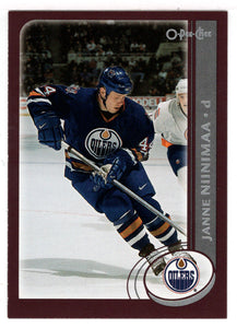 Janne Niinimaa - Edmonton Oilers (NHL Hockey Card) 2002-03 O-Pee-Chee # 125 Mint