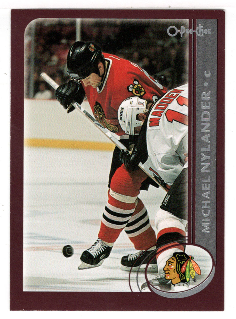 Michael Nylander - Chicago Blackhawks (NHL Hockey Card) 2002-03 O-Pee-Chee # 154 Mint