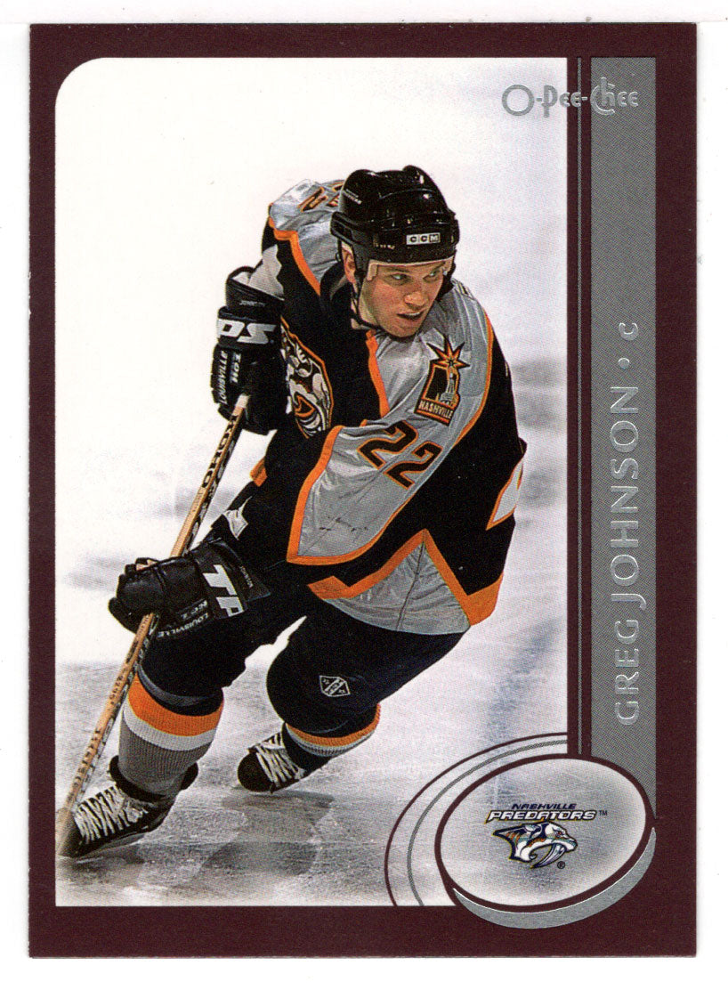 Greg Johnson - Nashville Predators (NHL Hockey Card) 2002-03 O-Pee-Chee # 185 Mint
