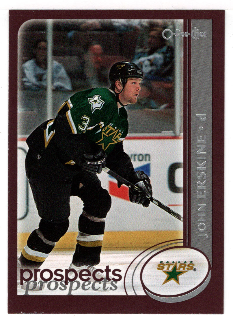 John Erskine - Dallas Stars - Prospects (NHL Hockey Card) 2002-03 O-Pee-Chee # 290 Mint