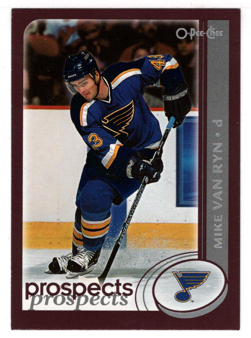 Mike Van Ryn - St. Louis Blues - Prospects (NHL Hockey Card) 2002-03 O-Pee-Chee # 302 Mint