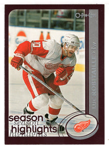 Luc Robitaille - Detroit Red Wings - Season Highlights (NHL Hockey Card) 2002-03 O-Pee-Chee # 318 Mint