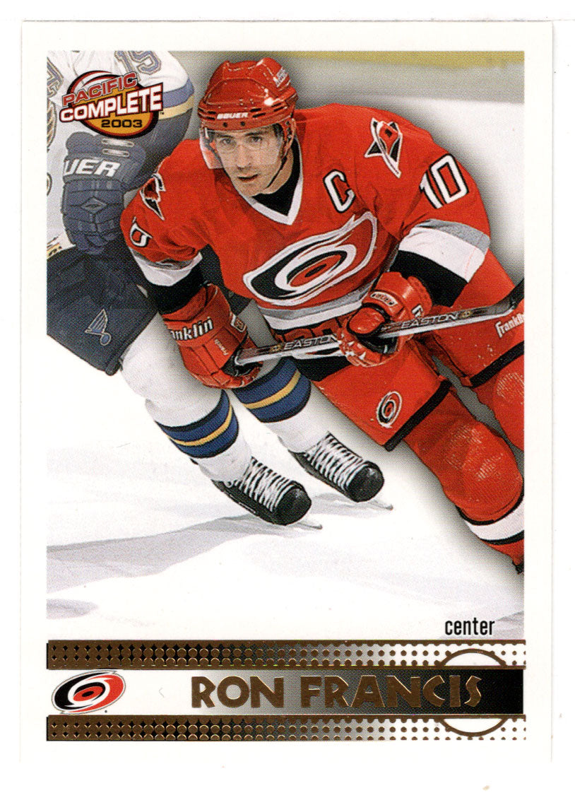 Ron Francis - Carolina Hurricanes (NHL Hockey Card) 2002-03 Pacific Complete # 210 Mint