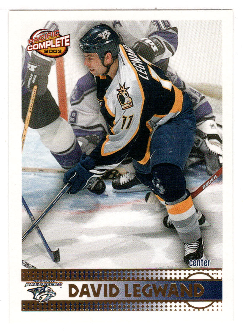 David Legwand - Nashville Predators (NHL Hockey Card) 2002-03 Pacific Complete # 286 Mint