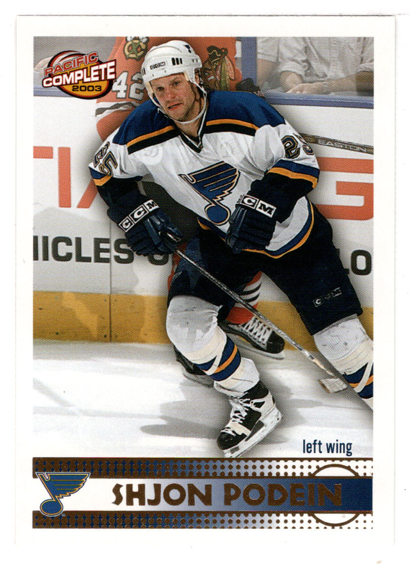 Shjon Podein - St. Louis Blues (NHL Hockey Card) 2002-03 Pacific Complete # 297 Mint