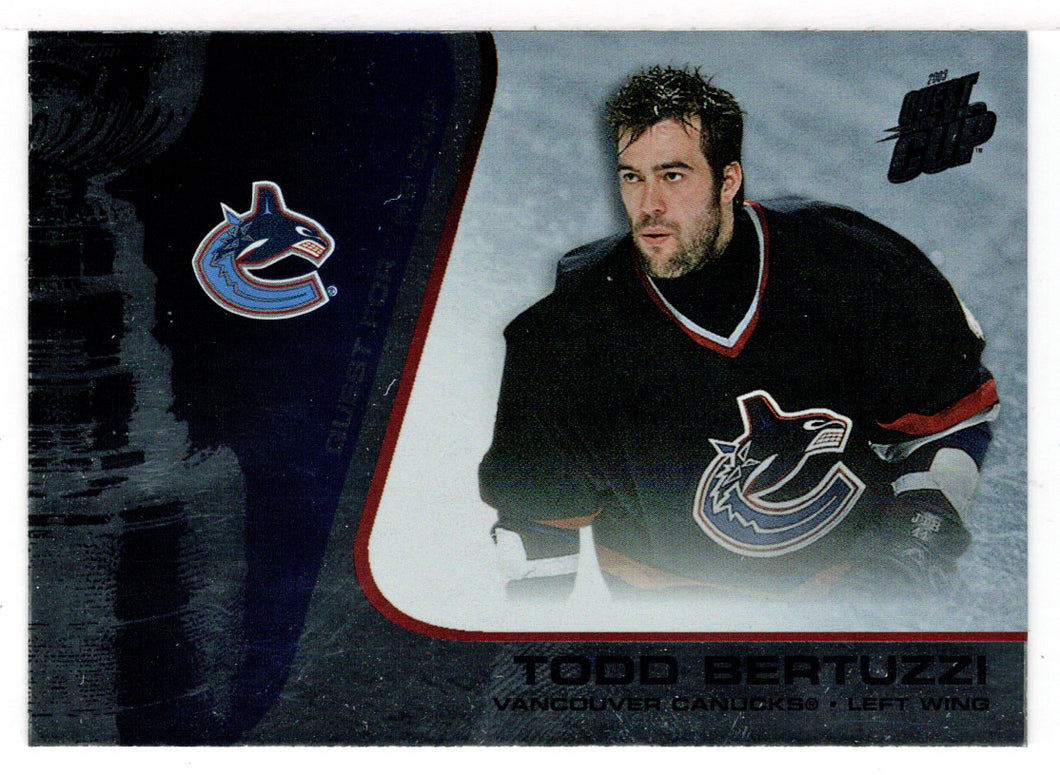 Todd Bertuzzi - Vancouver Canucks (NHL Hockey Card) 2002-03 Pacific Quest for the Cup # 94 Mint